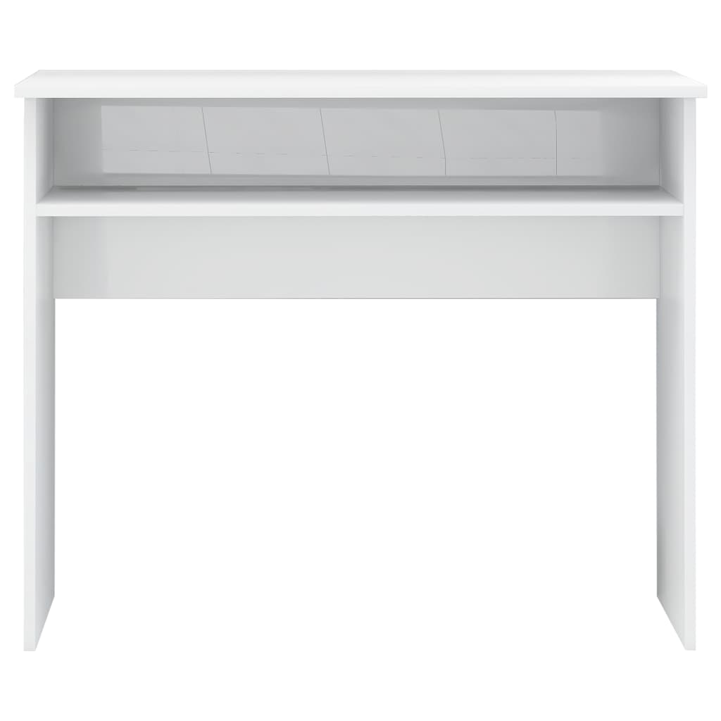  Schreibtisch Hochglanz-Weiß 90x50x74 cm Holzwerkstoff