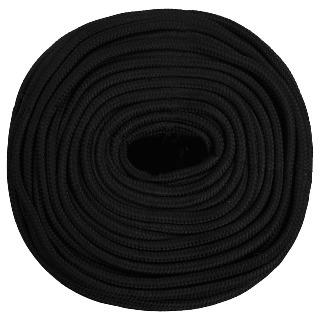  Arbeitsseil Schwarz 8 mm 50 m Polyester