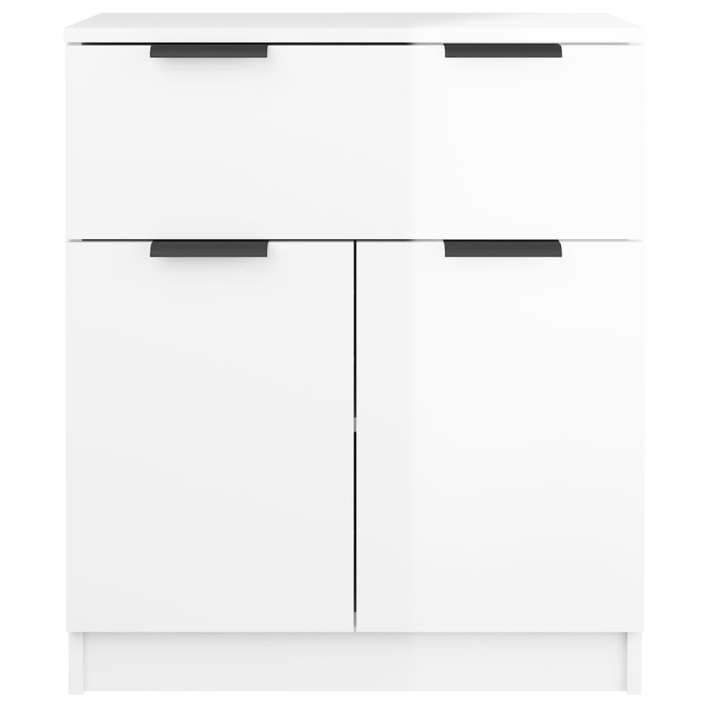  Sideboard Hochglanz-Weiß 60x30x70 cm Holzwerkstoff