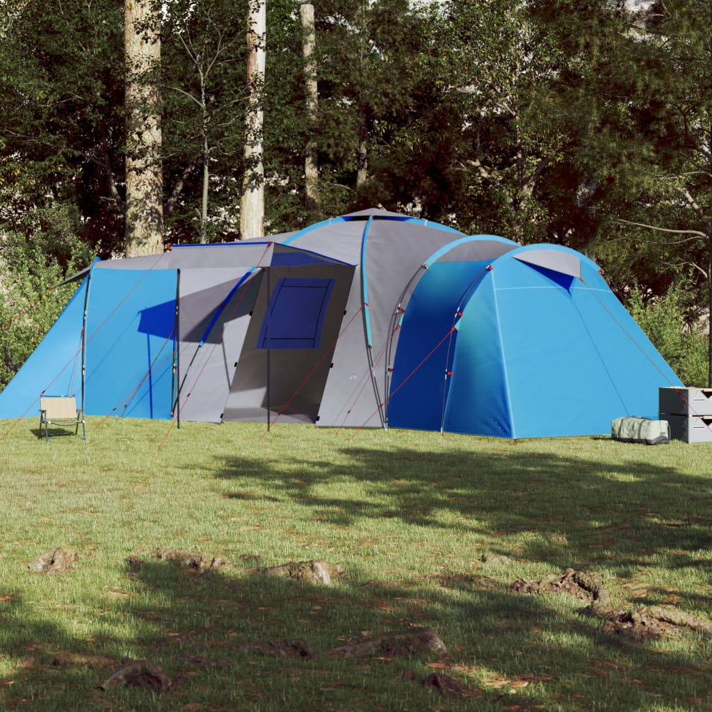  Campingzelt 12 Personen Blau Wasserfest