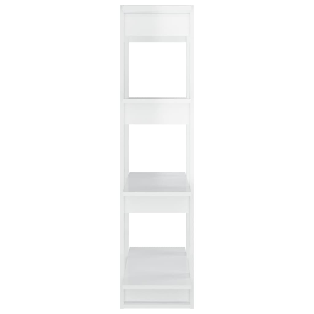  Bücherregal/Raumteiler Hochglanz-Weiß 80x30x123,5cm