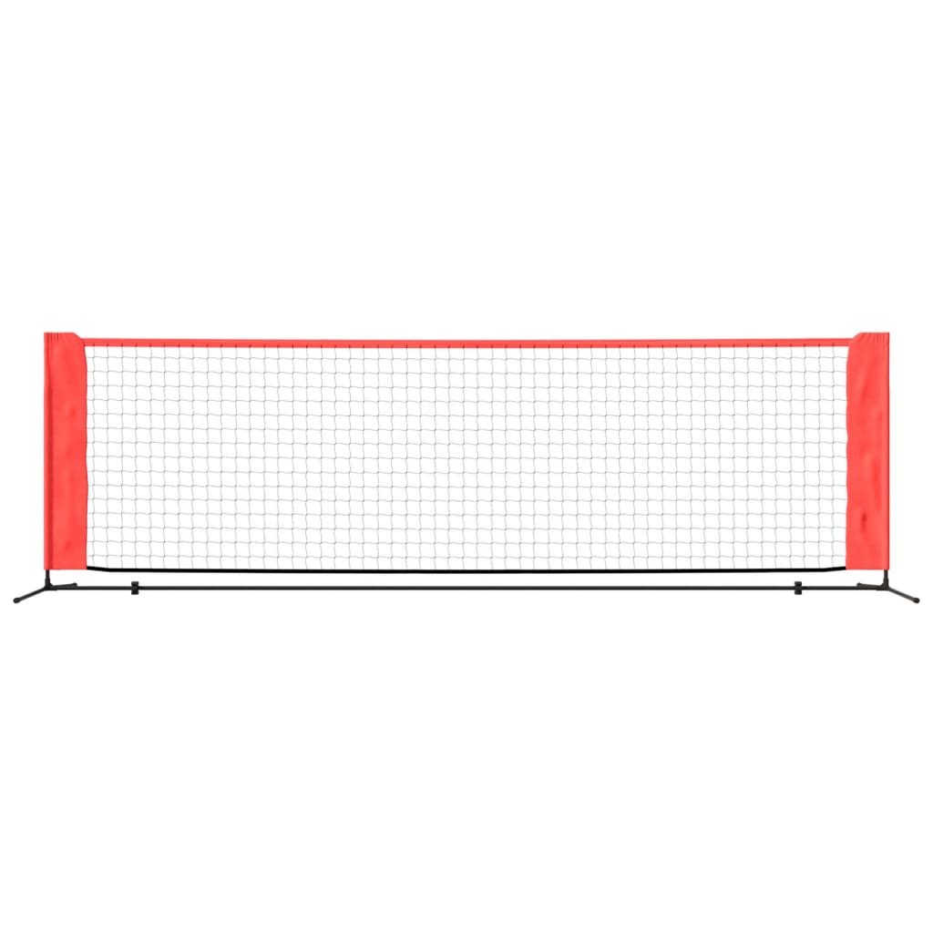  Tennisnetz Schwarz und Rot 300x100x87 cm Polyester