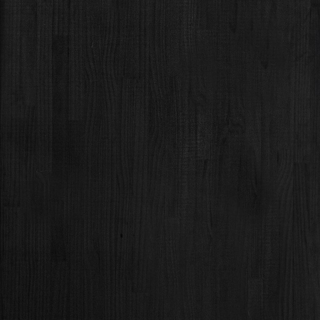  Lagerregal Schwarz 60x30x105 cm Massivholz Kiefer 