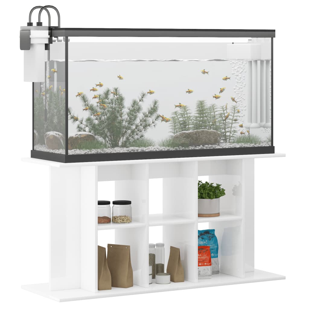  Aquariumständer Hochglanz-Weiß 120x40x60 cm Holzwerkstoff