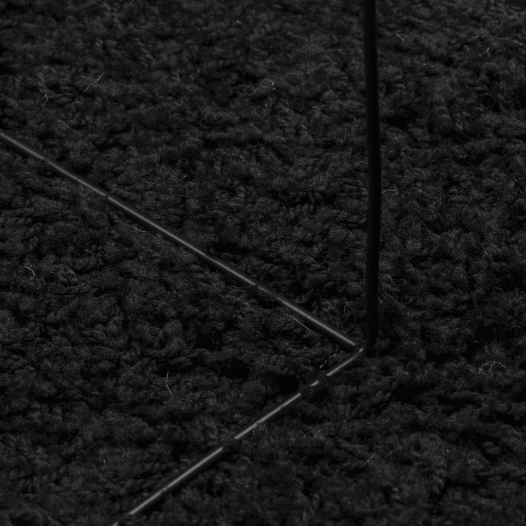  Shaggy-Teppich PAMPLONA Hochflor Modern Schwarz 240x340 cm