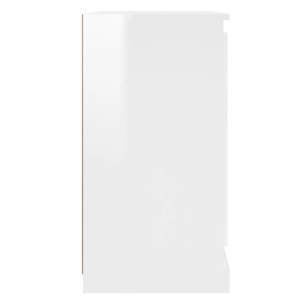  Sideboard Hochglanz-Weiß 70x35,5x67,5 cm Holzwerkstoff