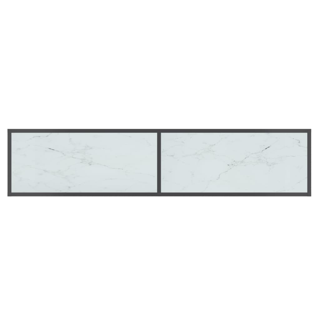  Konsolentisch Weiß 160x35x75,5 cm cm Hartglas