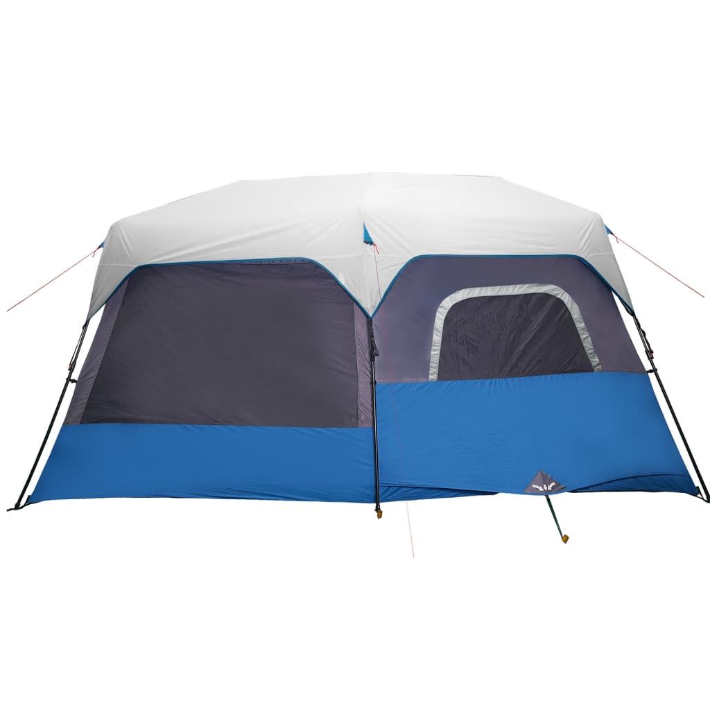  Campingzelt mit LED 9 Personen Blau