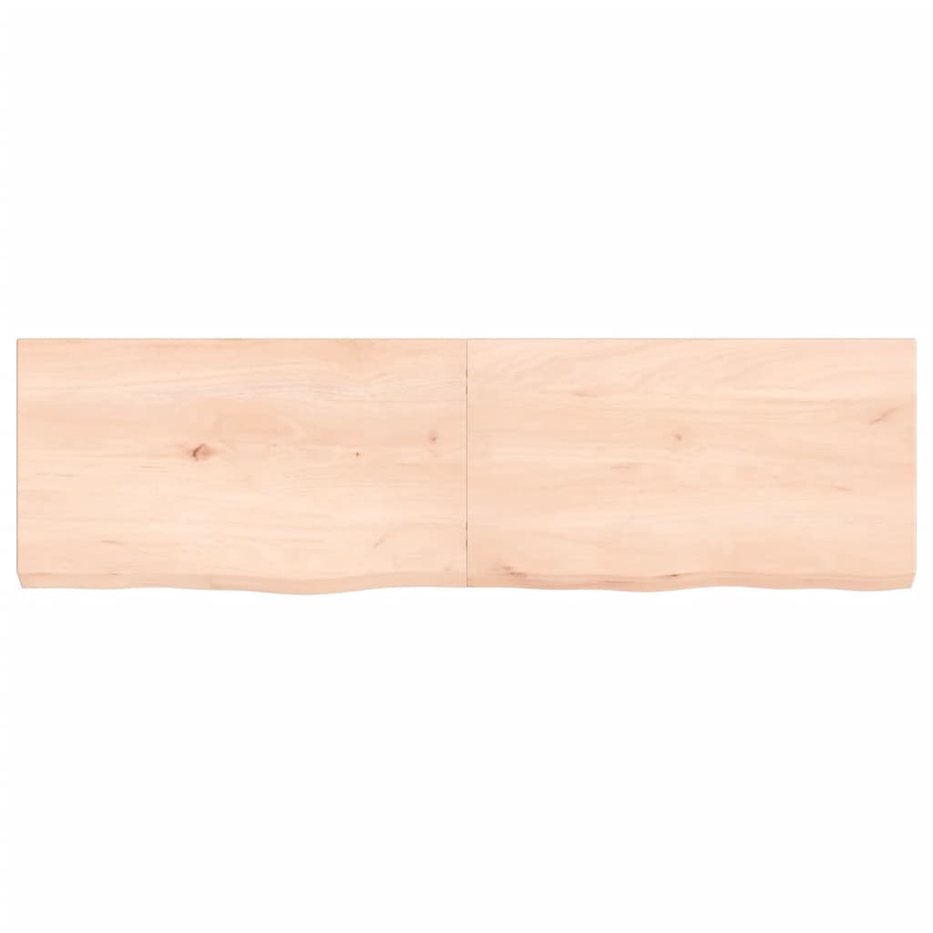  Tischplatte 140x40x(2-6) cm Massivholz Eiche Unbehandelt