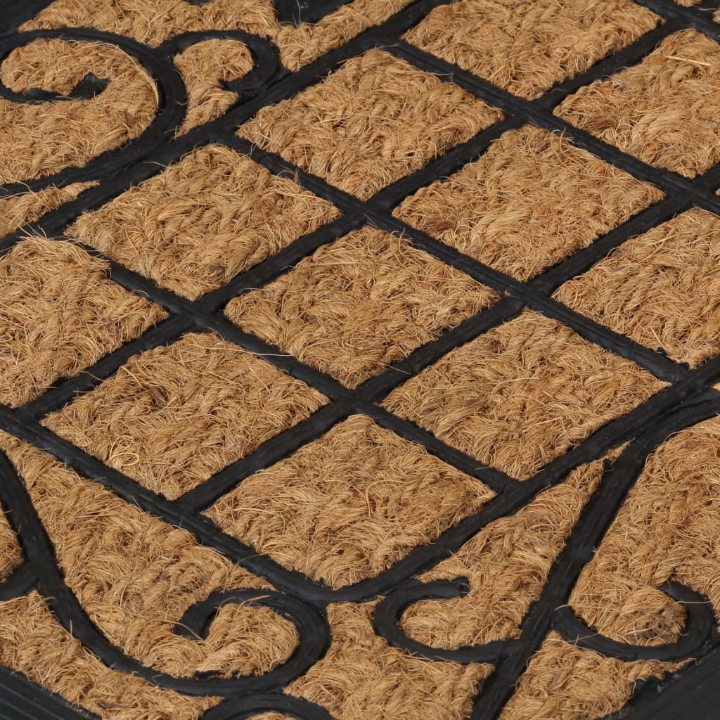  Fußmatte Rechteckig 45x75 cm Gummi und Kokosfaser