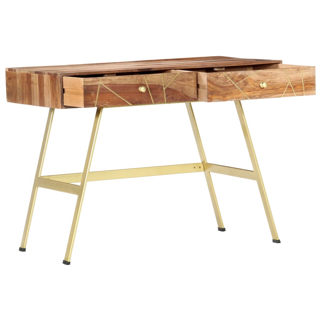  Schreibtisch mit Schubladen 100x55x75 cm Massivholz Palisander