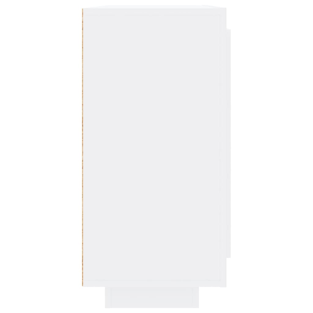  Sideboard Hochglanz-Weiß 92x35x75 cm Holzwerkstoff