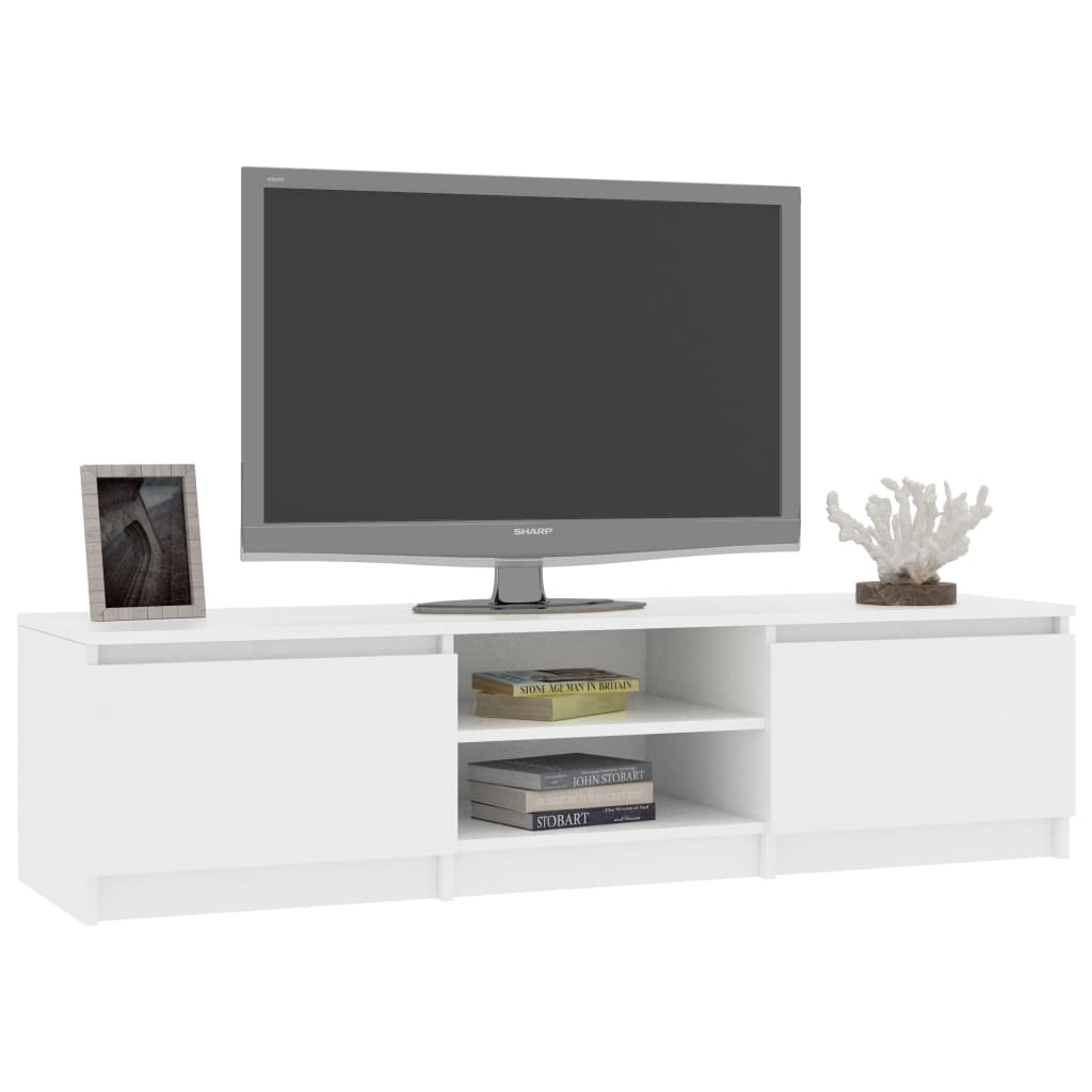  TV-Schrank Weiß 140×40×35,5 cm Holzwerkstoff