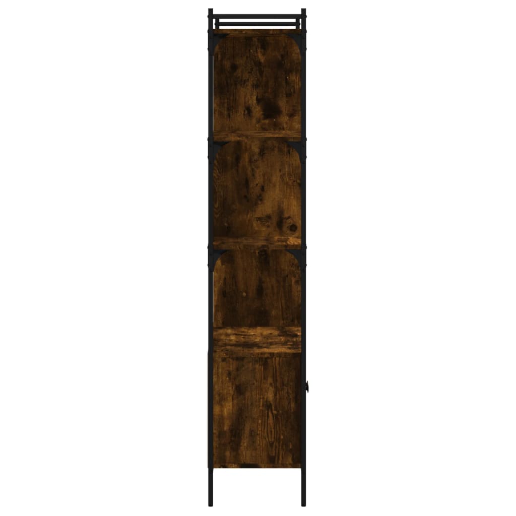  Bücherregal mit Tür Räuchereiche 76,5x30x154,5 cm Holzwerkstoff
