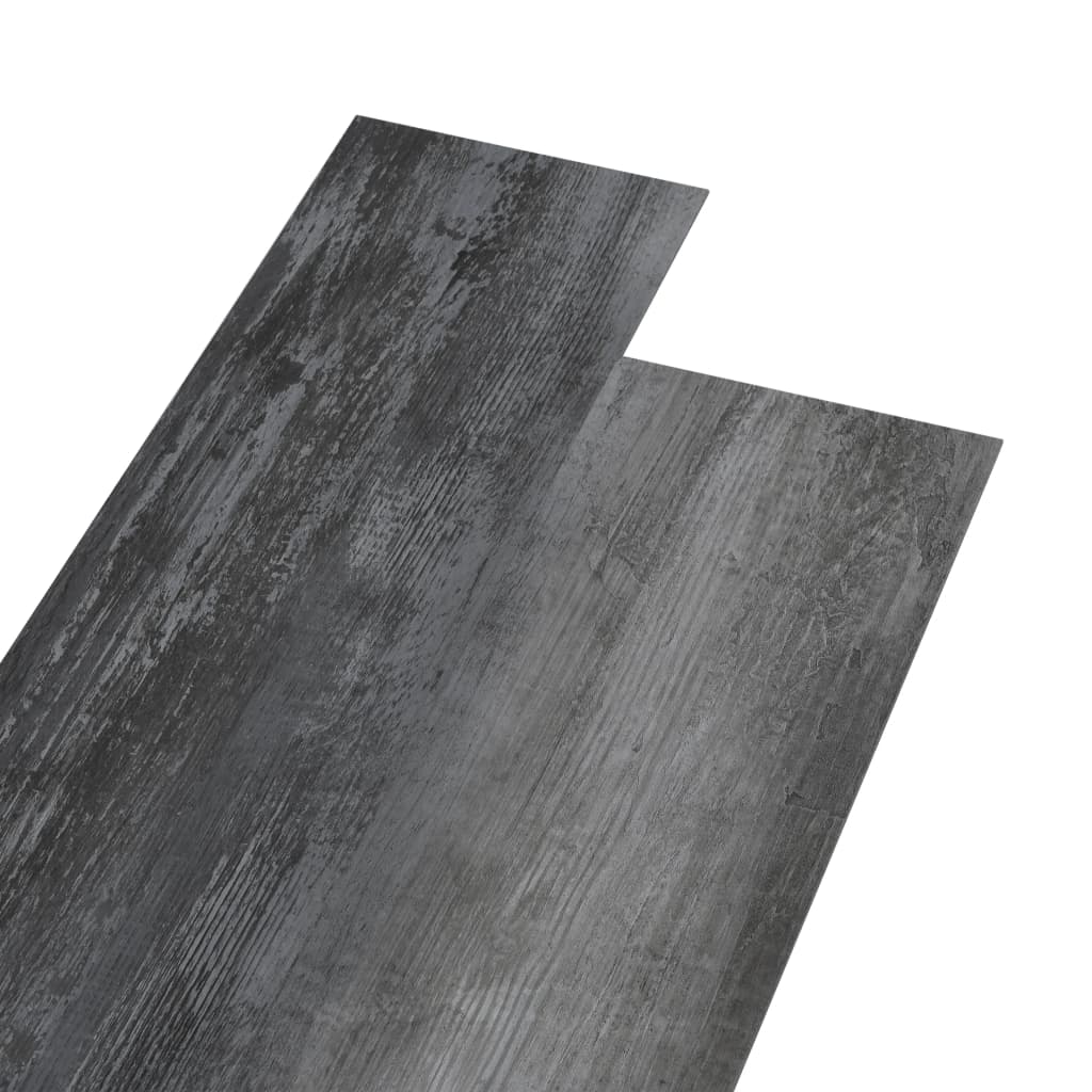  PVC-Fliesen 5,02 m² 2 mm Selbstklebend Glänzend Grau