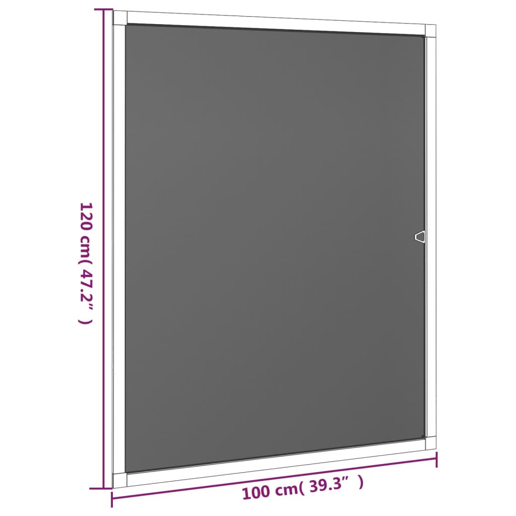  Insektenschutz für Fenster Weiß 100x120 cm
