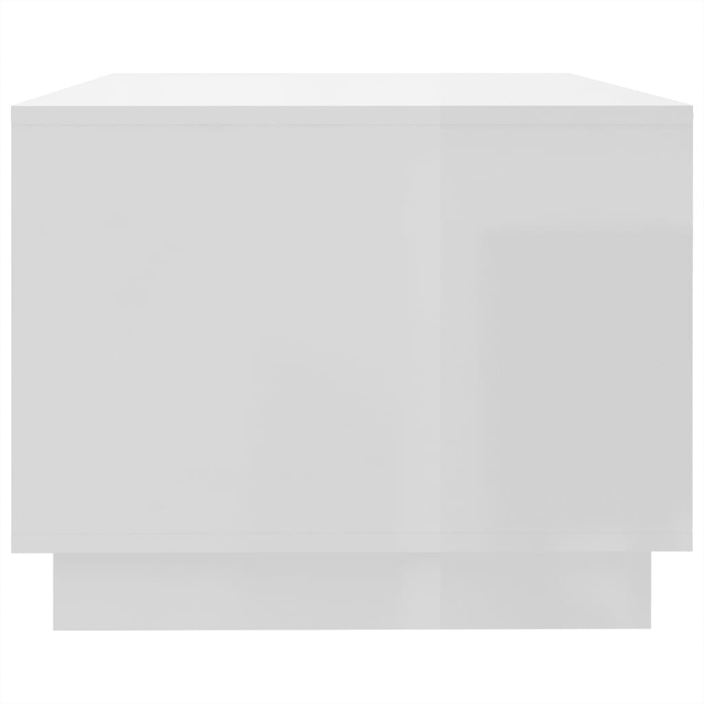  Couchtisch Hochglanz-Weiß 102x55x43 cm Holzwerkstoff
