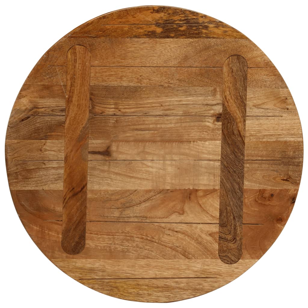 Tischplatte Ø 60x3,8 cm Rund Massivholz Mango