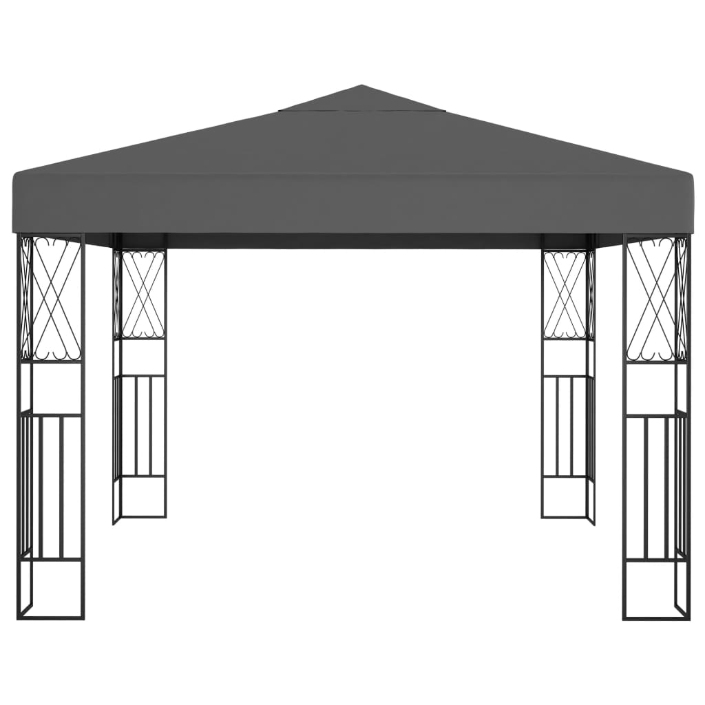  Pavillon 3×3 m Anthrazit Stoff 