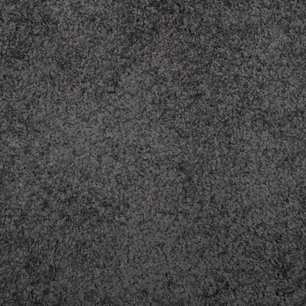  Teppich Shaggy Hochflor Modern Anthrazit 80x200 cm
