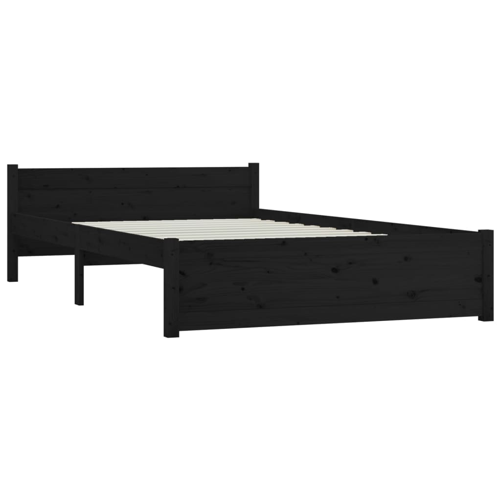  Bett mit Schubladen Schwarz 120x190 cm