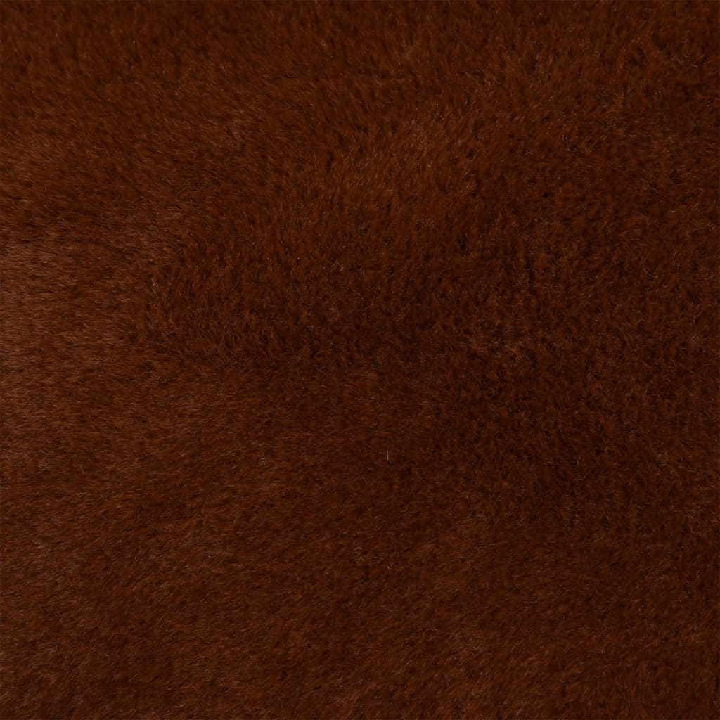  Hundebett Braun 85,5x70x23 cm Fleece Leinenoptik
