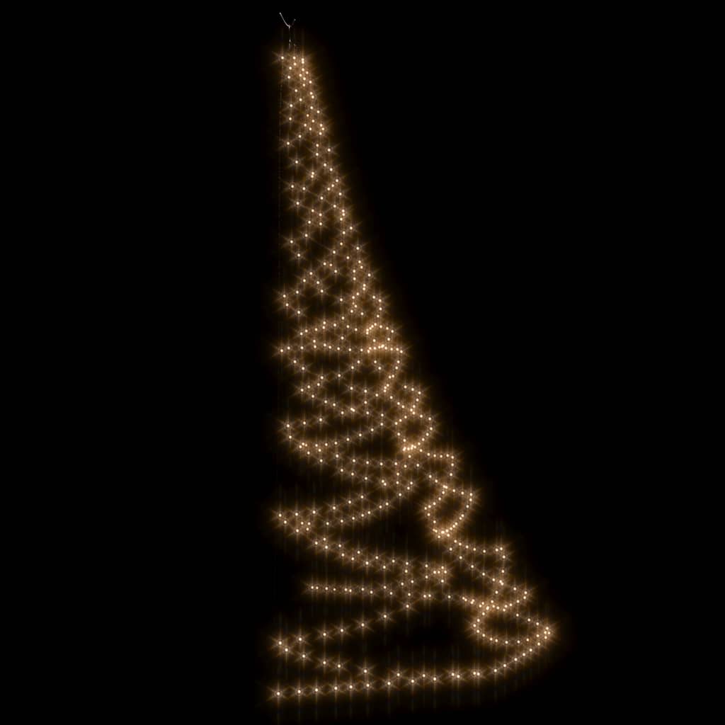  Weihnachtsbaum an der Wand mit Metallhaken 260 LED Warmweiß 3 m