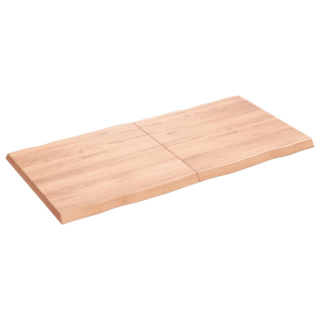  Tischplatte 120x60x(2-4) cm Massivholz Behandelt Baumkante