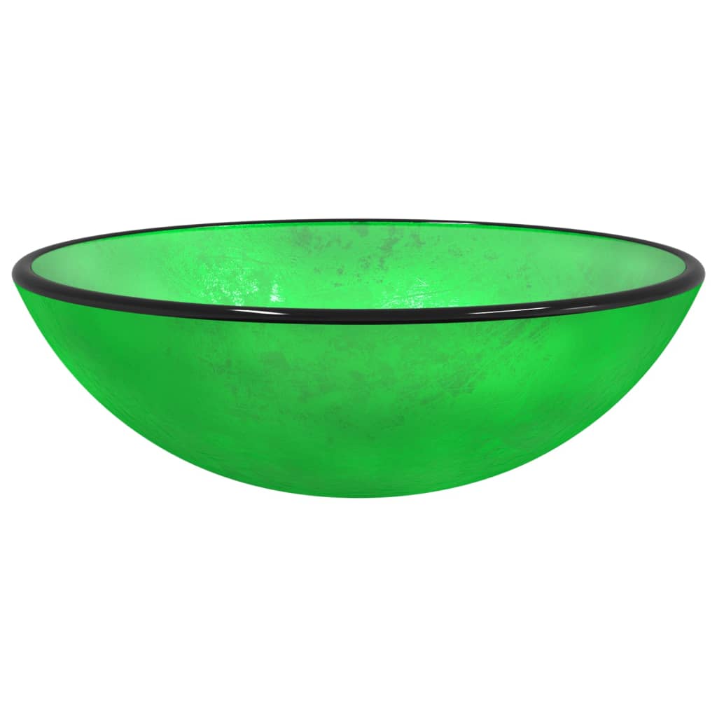  Waschbecken Hartglas 42x14 cm Grün