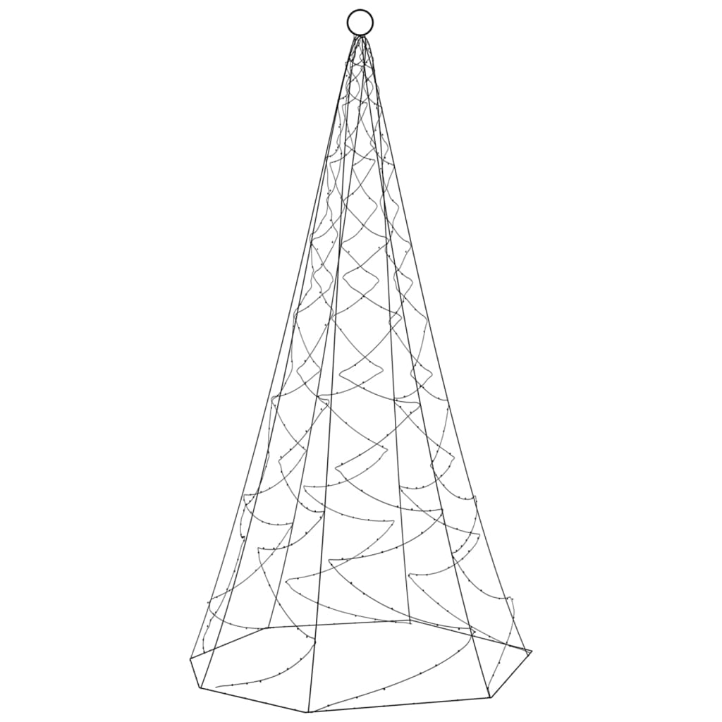  LED-Weihnachtsbaum für Fahnenmast Blau 200 LEDs 180 cm