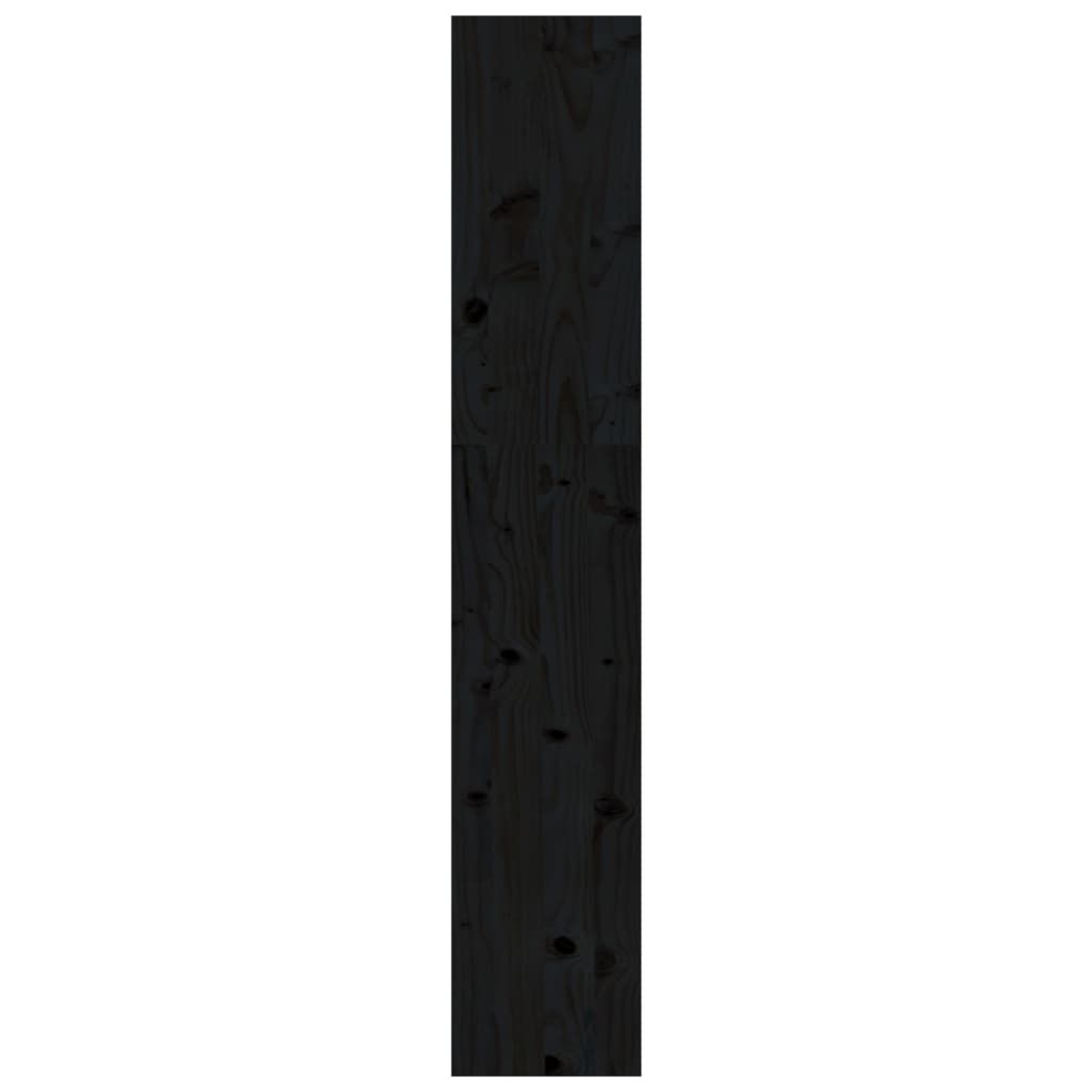  Bücherregal/Raumteiler Schwarz 80x30x167,4 cm Massivholz Kiefer