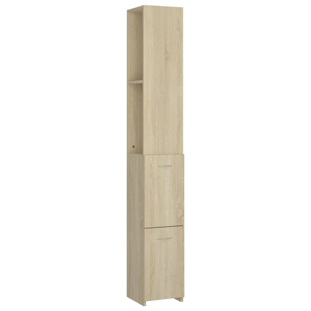  Badschrank Sonoma-Eiche 25x26,5x170 cm Holzwerkstoff