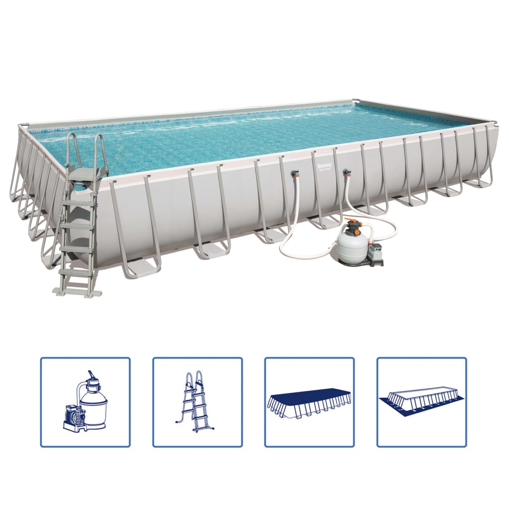 Bestway Power Steel Swimmingpool-Set 956x488x132 cm