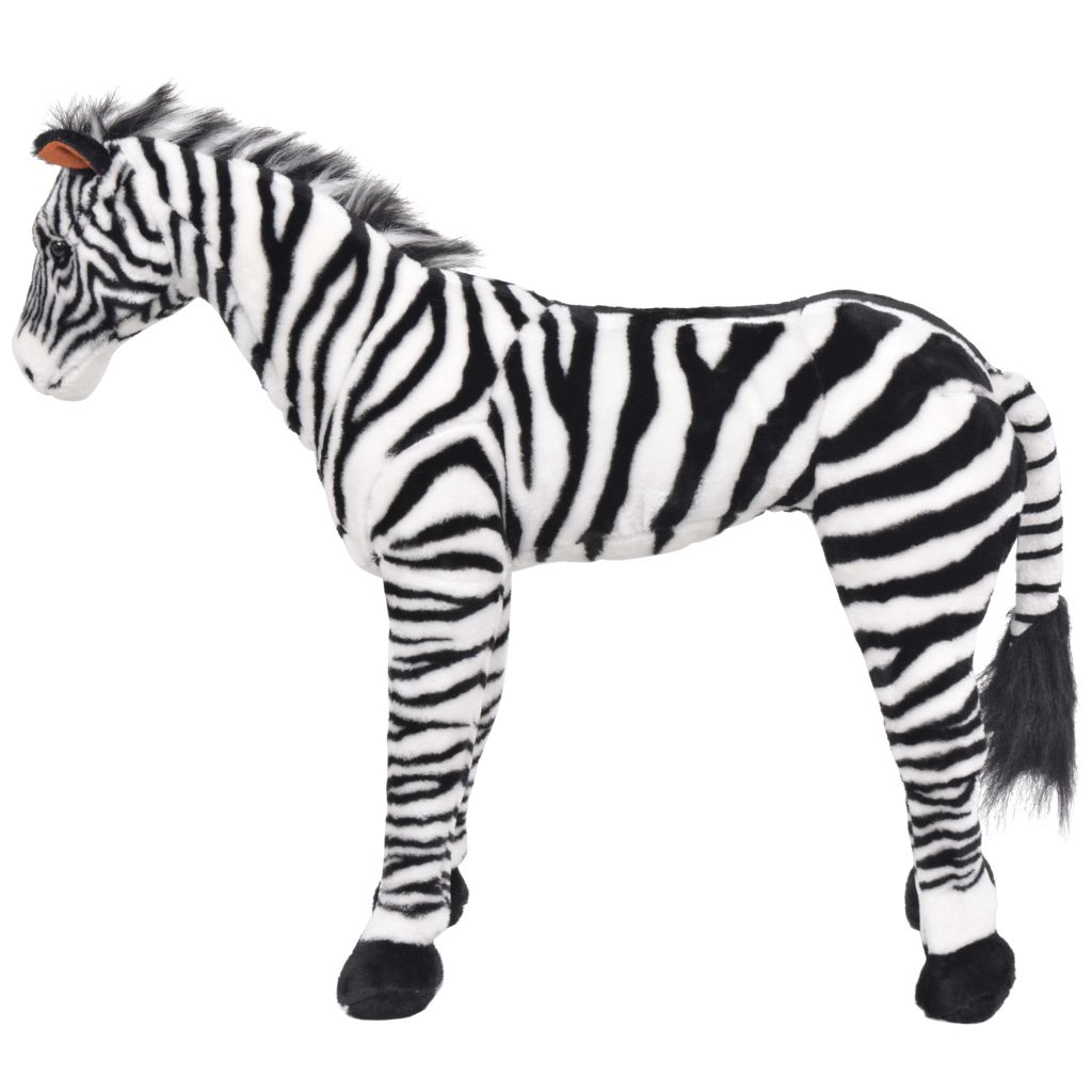  Plüschtier Zebra Stehend Plüsch Schwarz und Weiß XXL
