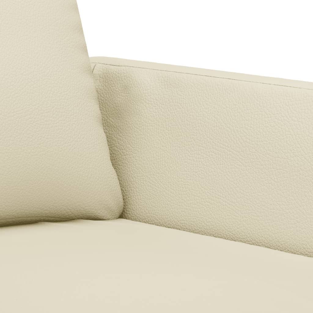  2-Sitzer-Sofa Creme 120 cm Kunstleder