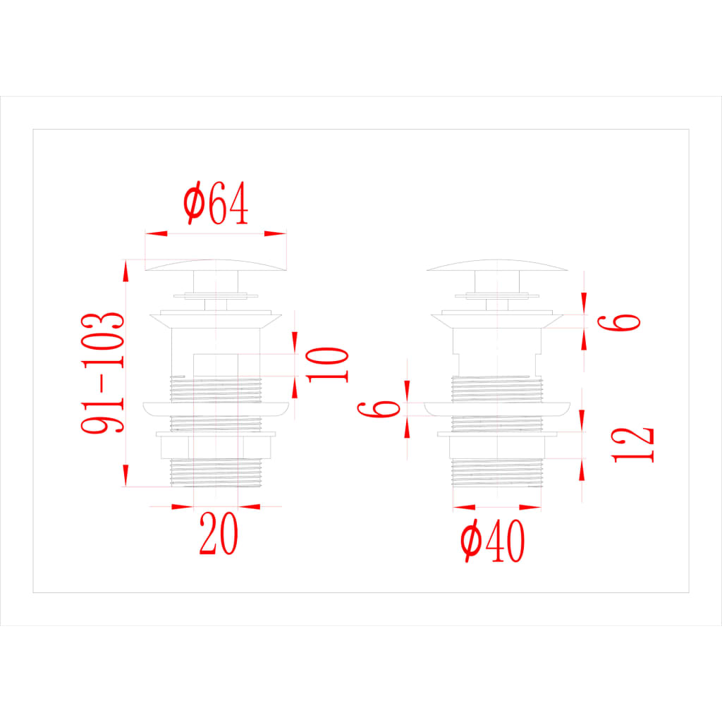  Ablaufgarnitur mit Überlauf Grau 6,4x6,4x9,1 cm   