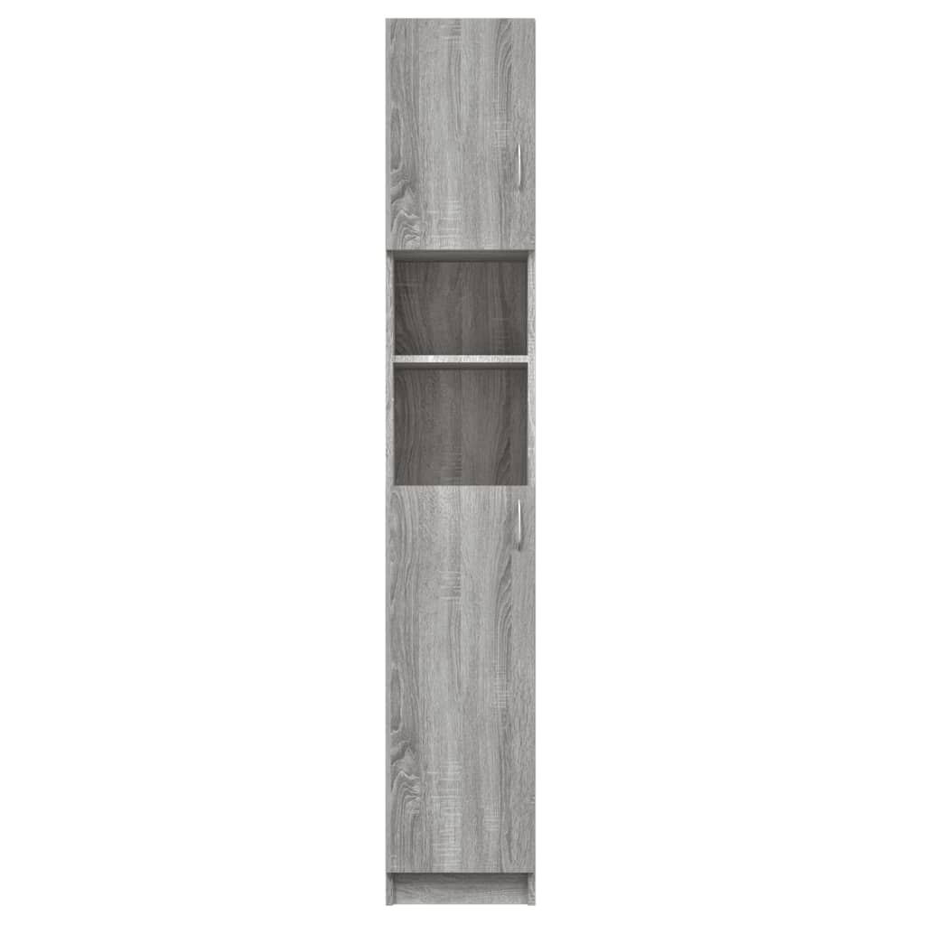  Badezimmerschrank Grau Sonoma 32x25,5x190 cm Holzwerkstoff