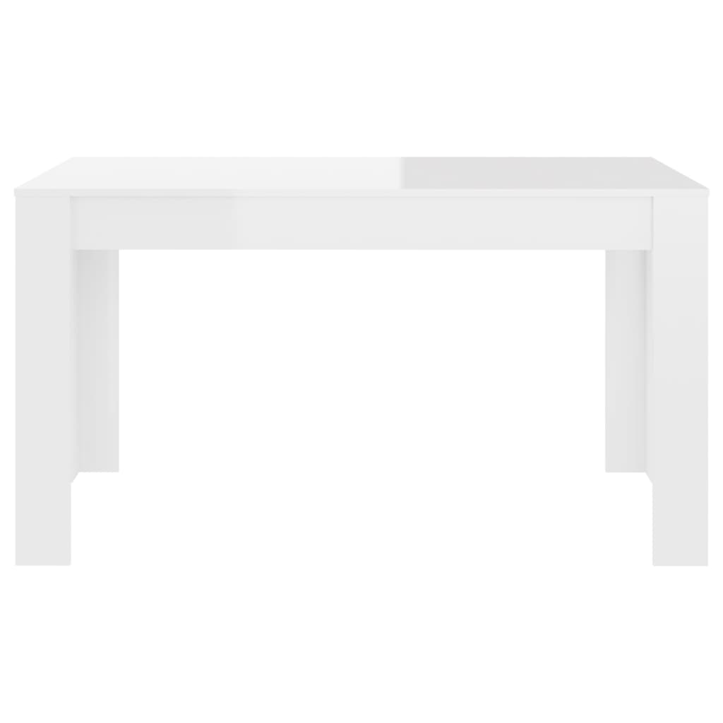  Esstisch Hochglanz-Weiß 140x74,5x76 cm Holzwerkstoff
