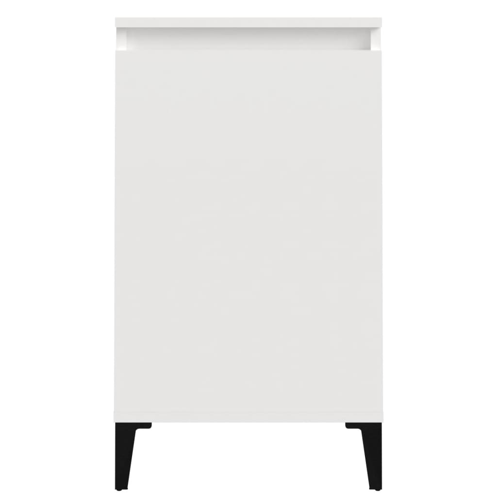  Nachttisch Hochglanz-Weiß 40x35x70 cm Holzwerkstoff