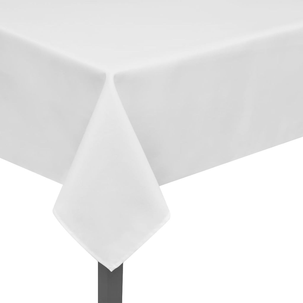 5 Tischdecken Weiß 170 x 130 cm