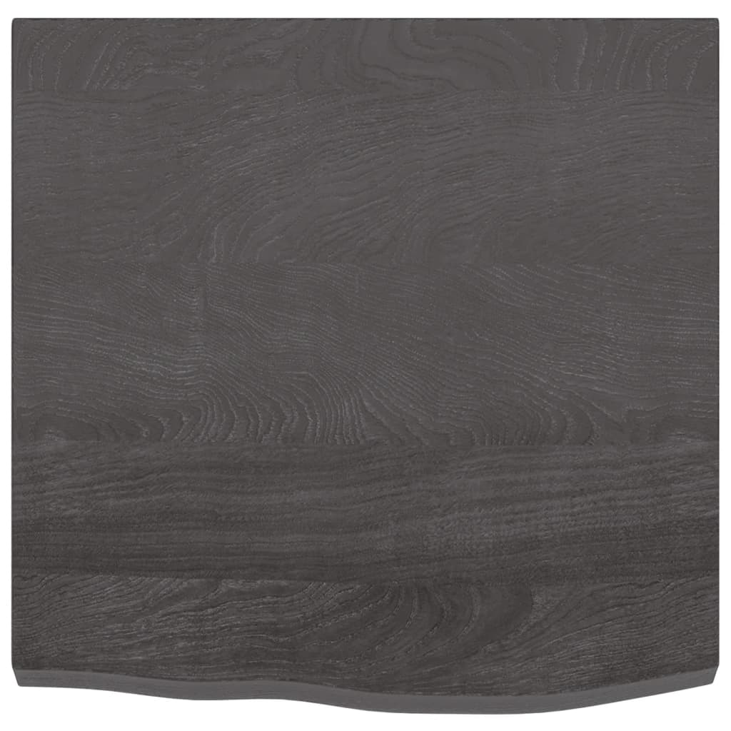  Waschtischplatte Dunkelbraun 60x60x(2-4)cm Massivholz Behandelt
