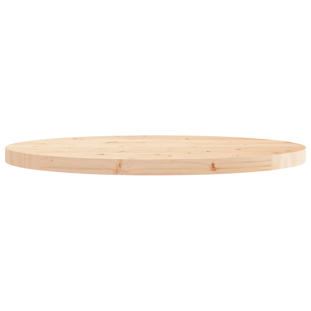  Tischplatte Rund Ø80x3 cm Massivholz Kiefer