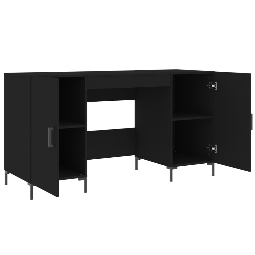  Schreibtisch Schwarz 140x50x75 cm Holzwerkstoff