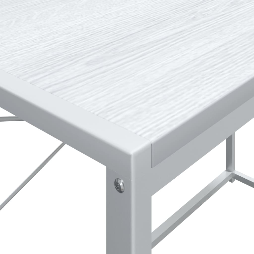  Schreibtisch Weiß 110x60x138 cm Holzwerkstoff