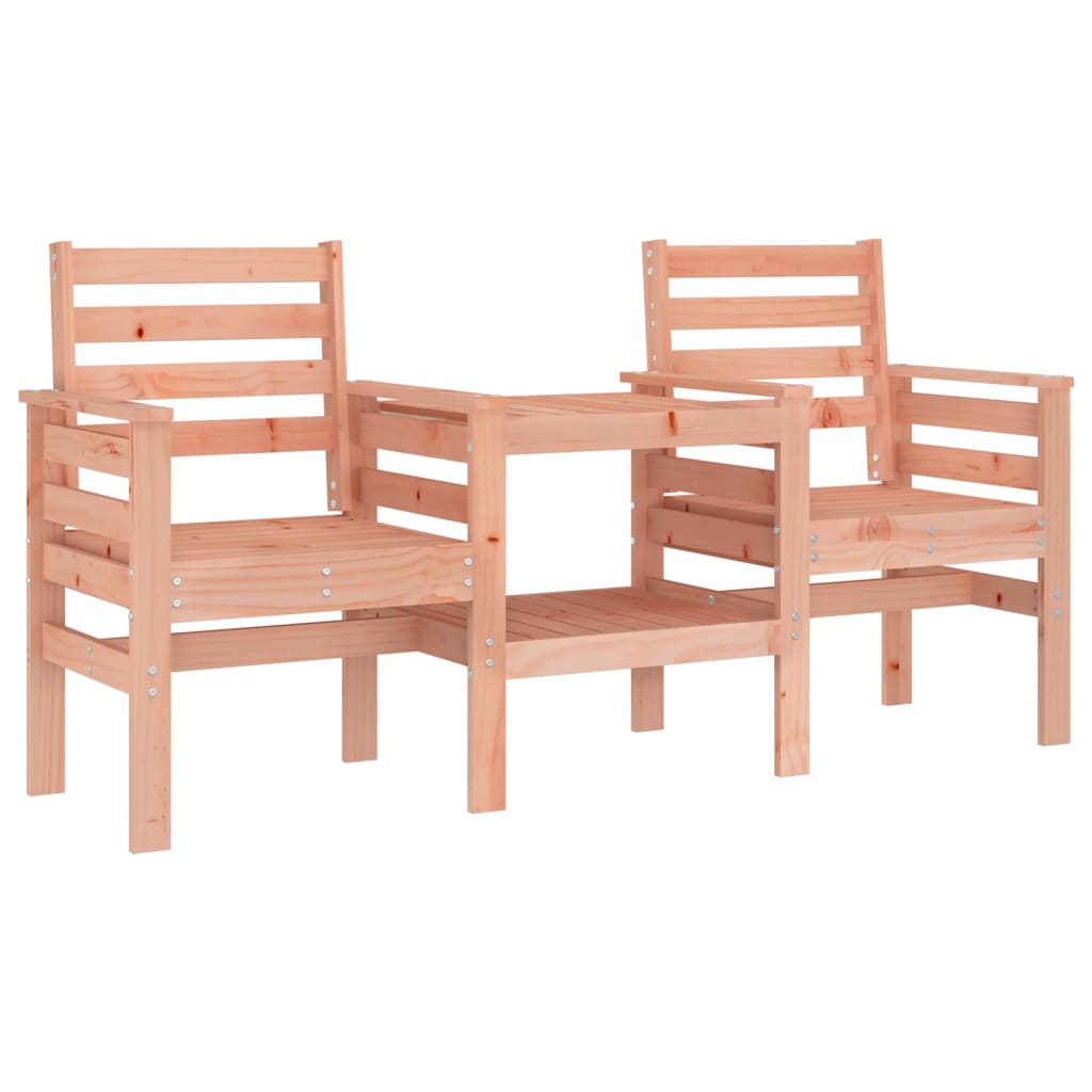  Gartenbank mit Tisch 2-Sitzer Massivholz Douglasie