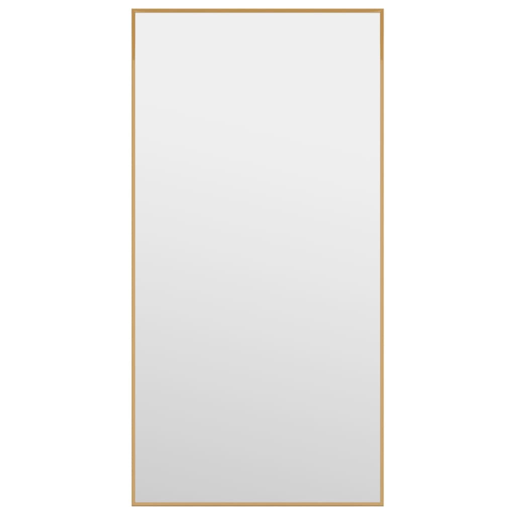  Türspiegel Golden 30x60 cm Glas und Aluminium