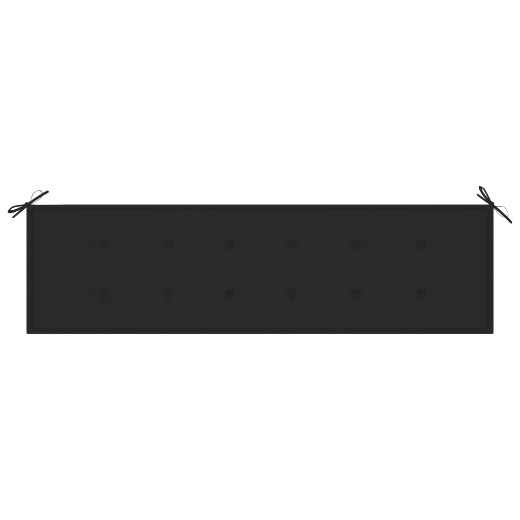  Gartenbank-Auflage Schwarz 180x50x3 cm Oxford-Gewebe