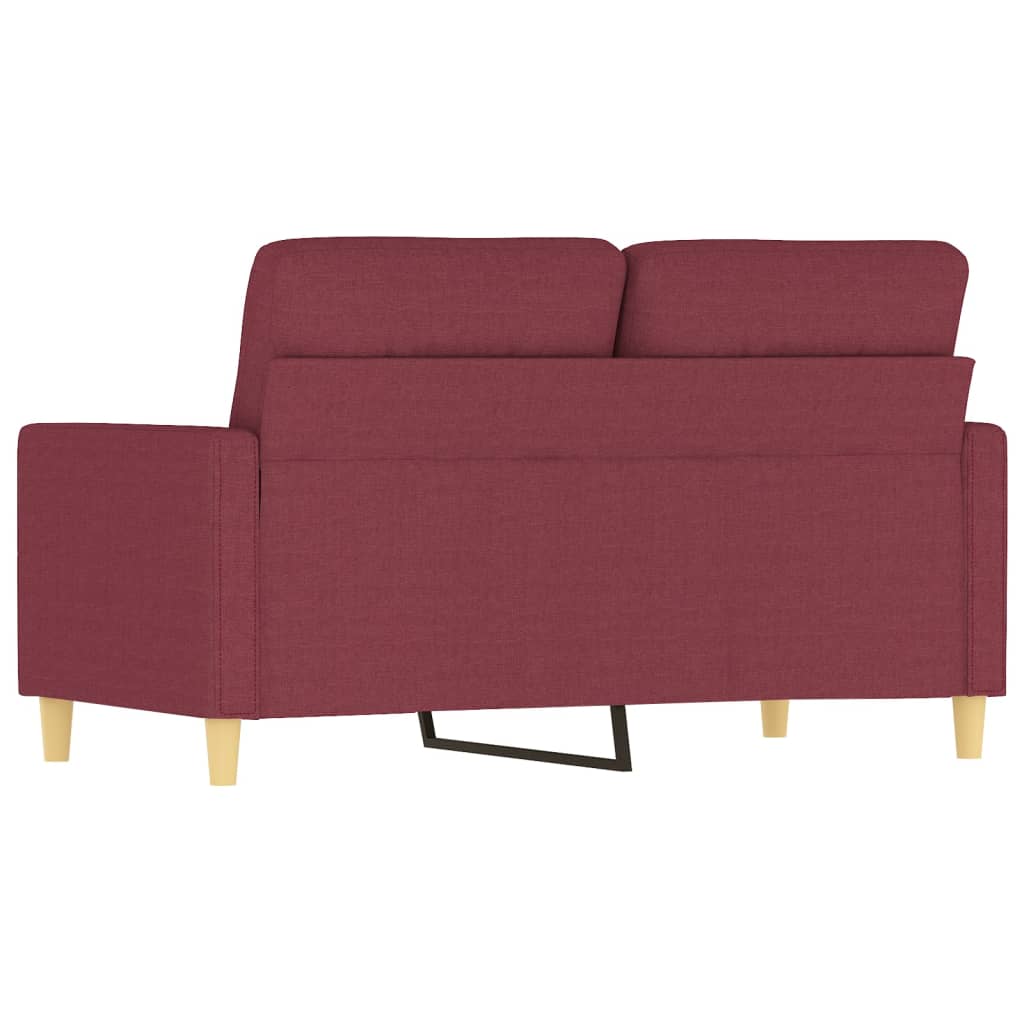  2-Sitzer-Sofa Weinrot 120 cm Stoff
