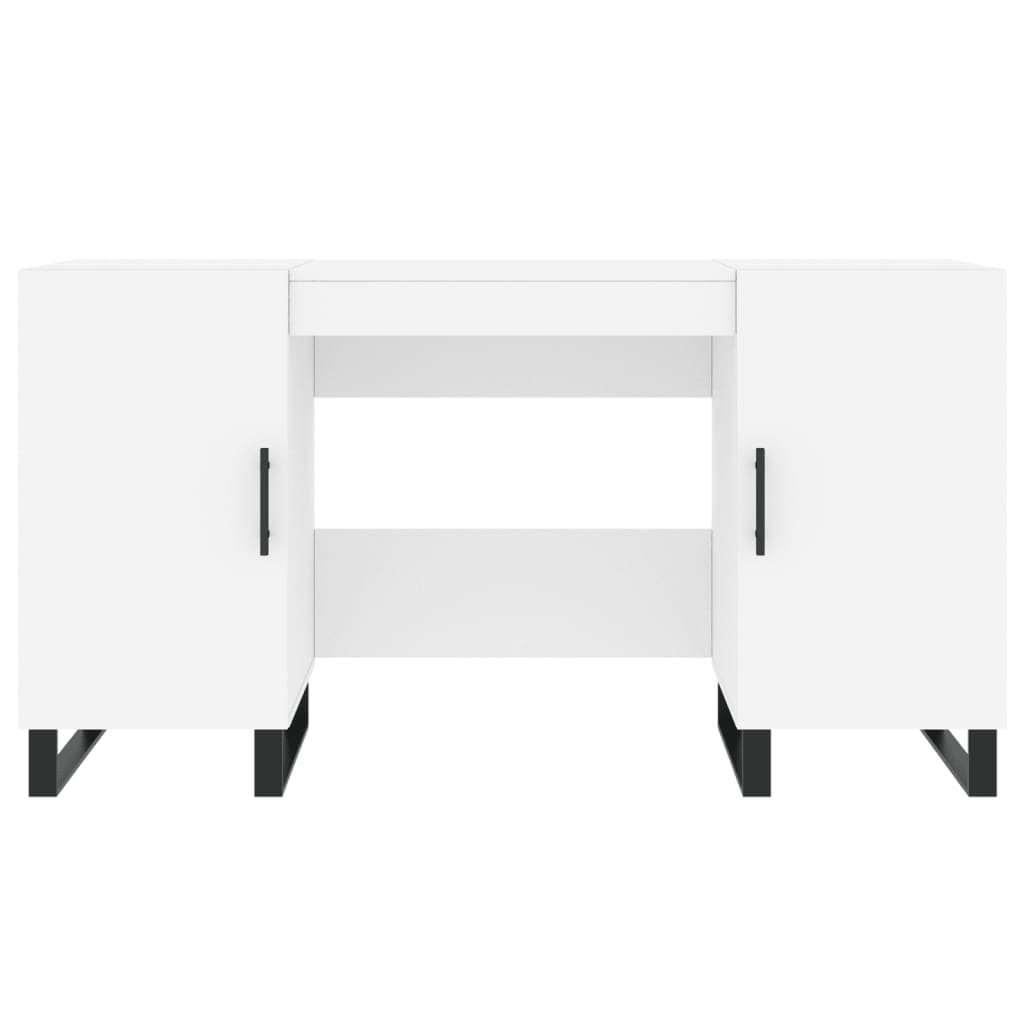  Schreibtisch Weiß 140x50x75 cm Holzwerkstoff