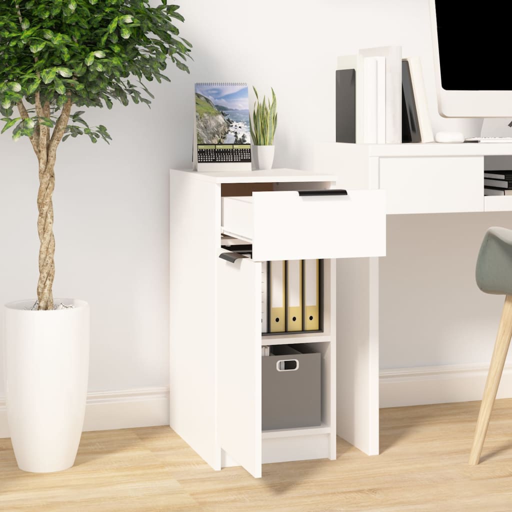  Schreibtischschrank Weiß 33,5x50x75 cm Holzwerkstoff